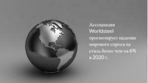 Ассоциация Worldsteel прогнозирует падение мирового спроса на сталь более чем на 6% в 2020 г.